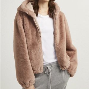 French Connection Arabella Faux fur hooded bomber